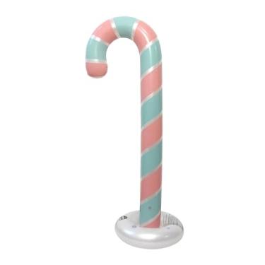 Imagem de Esquirla Bengala de doces inflável de Natal, decoração de Natal, grande bengala de doces inflável, suprimentos para festa, porta da frente, pátio interno e, Style D