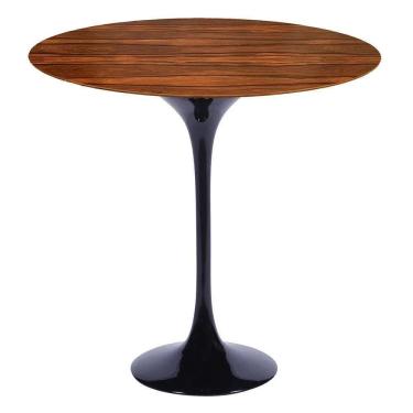 Imagem de Mesa Saarinen Lateral Oval Pau Ferro 57x38cm - Base Preta