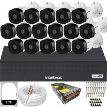 Imagem de Kit Cftv 16 Câmeras Full Hd 1220b 1080p Intelbras Dvr 3116c Inteligênc