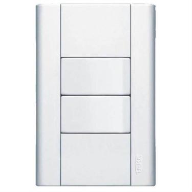 Imagem de Interruptores 3 Simples com Placa Série Modulare - 0453 - FAME