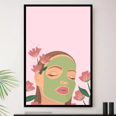 Imagem de Genérico, Quadro Estetica Mascara Pele Limpeza Decorativo A4 23x33cm