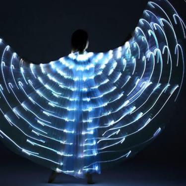 Imagem de Generic Asa de Dança de Borboleta LED, Figurinos de Festa Iluminados Brilhantes para Shows, Festas, Etapas e Decorações Com Luminosidade de 360 ​​graus, (Um tamanho)