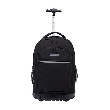 Imagem de Travelers Club Mochila com rodinhas com alças de ombro, preta, 45,7 cm, Preto, 18-Inch, Mochila com rodinhas de 45,7 cm (18") com alças de ombro