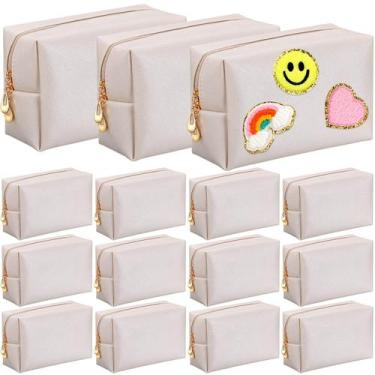 Imagem de Bolsas de maquiagem Kigeli, bolsas de cosméticos de couro PU, 15 unida
