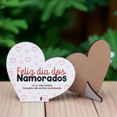 Imagem de Lembrancinhas Coração MDF Feliz dia dos Namorados - Deliparts, KIT 15