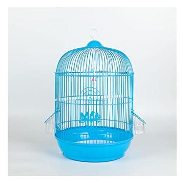 Imagem de Gaiola de pássaro grande de ferro forjado Thrush periquito gaiola cotovia estorninho gaiola de reprodução pequena gaiola de pássaro 25 ninho de pássaro (cor: C)