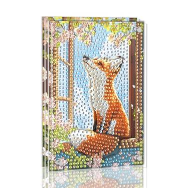 Imagem de Ginfonr Kit de pintura de arte de diamante DIY Acrylayers para adultos, Foxe 4 camadas acrílicas de diamante magnético decoração de mesa com efeito de profundidade dinâmica, presente de artesanato