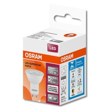 Imagem de Lampada Led Dicroica Par16 4W 4000K 370Lm Biv Gu10 Osram