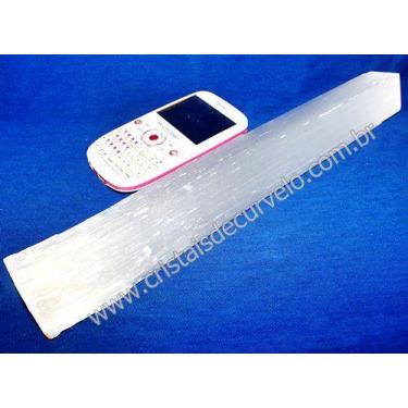 Imagem de Bastão de Selenita Grande Natural - 28 a 30 cm - Cristal Bruto - Crist