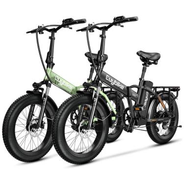 Imagem de Kit com 2 Bicicletas Elétricas Dobráveis bluebiko F6B com Motor Brushless 750W (Pico 1000W), Bateria Removível 48V 20Ah, Freios a Disco