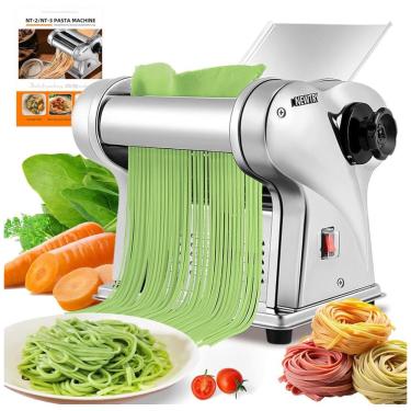 Imagem de Máquina de Fazer Macarrão Elétrica NEWTRY: Faça Noodles em Casa de Forma Fácil e Versátil!