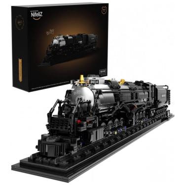 Imagem de Kit de Construção Locomotiva a Vapor Articulada com 1818 Peças, Nifeliz, Preto