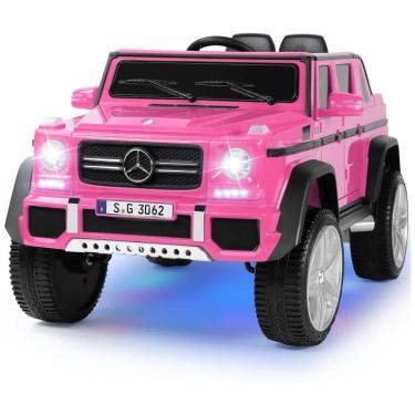 Imagem de Fitnessclub Carro, Carrinho Mercedes Benz G650S Elétrico 1 Assento 12V, com Luzes de LED, MP3, Rosa