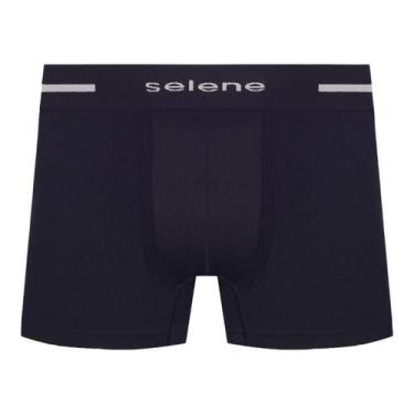 Imagem de Cueca selene masculina boxer kit 2 11150, G, PRETO/PRETO