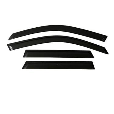 Imagem de GRJQRKHZ Defletor de janela lateral de carro para M&itsubishi Lancer Sedan 2007-2017 Weathershied viseira de porta vento sol proteção chuva janela lateral defletores de vento