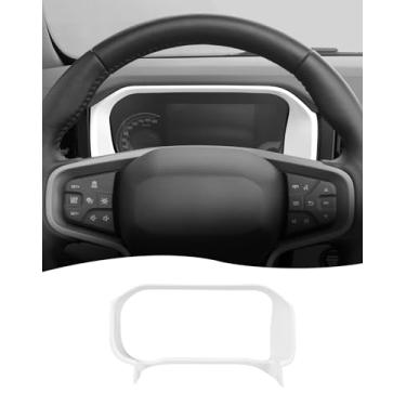 Imagem de Hoolcar Para Ford Bronco 2021-2025 Console Central Painel Painel Guarnição Moldura Acessórios Interiores, Branco