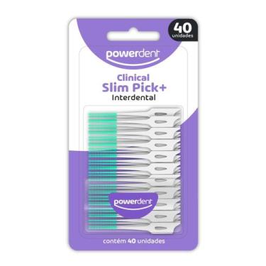 Imagem de Escova Interdental Slim Pick Estojo com 40 Unidades Powerdent  Limpeza