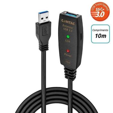 Imagem de Cabo USB Extensor, USB 3.0,10 Metros, c/Amplificador, 9374