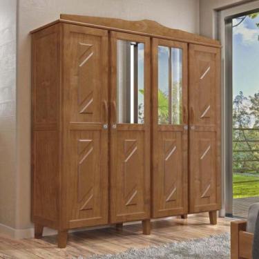 Imagem de Guarda-roupa Casal 4 Portas Espelhos 3 Gavetas - OUTRAS MARCAS