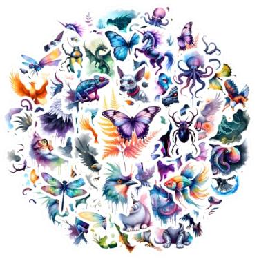 Imagem de 50 peças animais fantasia criatura mítica adesivos DIY brinquedo místico para mala, geladeira, telefone, bagagem, laptop, guitarra, carro, adesivo, brinquedos, guitarra, faça você mesmo, skate, laptop