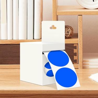 Imagem de Adesivos de bolinhas azuis de 5 cm, etiquetas de codificação circulares, adequadas para escritório e organização doméstica, bem como criação de arte (500 peças, azul)