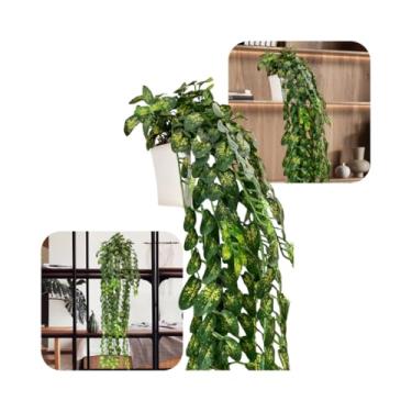 Imagem de Folhagem Pendente Verde Permanente Jiboia Hera Begonia Mini Folhas Planta Artificial(Jibóia 2)