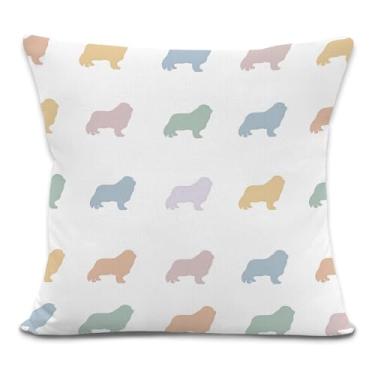 Imagem de laveliabel Capas de almofada coloridas Cavalier King Charles Spaniel 45,7 x 45,7 cm, presentes de cães para mulheres e homens, presentes para amantes de cães, fronhas decorativas para decoração de