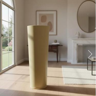 Imagem de Vaso polido para plantas decorativas naturais e artificiais área interna e externa resistente (Bege polida)