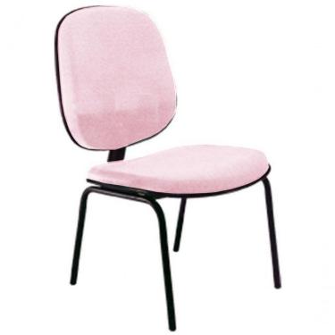 Imagem de Cadeira Diretor Fixa Para Escritório Linha Uno Rosa