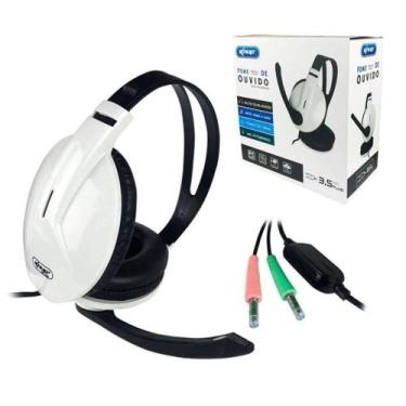 Imagem de Fone de Ouvido Headset Com Microfone KP-418 Branco - Knup