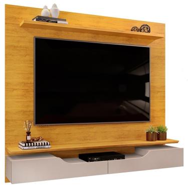 Imagem de Painel Para Tv 60 Pol Com Bancada Suspensa 160cm Lewis D05 Cedro Bali - Lyam Decor