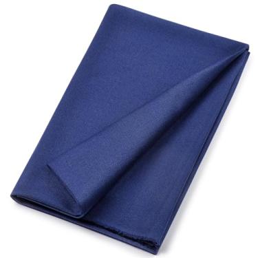 Imagem de Tecido de lona 100% algodão 283 g 140 cm por jarda, tecido natural de pato têxtil peso médio para pintura, costura, artesanato, bordado, bolsa, decoração de casa feita à mão (1 jarda, azul marinho)