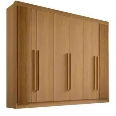 Imagem de Guarda Roupa Casal 6 Portas Ripado 7 Gavetas sem pés Athos D Doro D Do