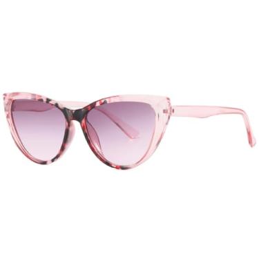 Imagem de JRLLFD Óculos de sol vintage fashion feminino masculino clássico luxo ao ar livre verão uv400 (rosa degradê rosa)