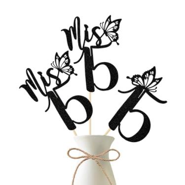 Imagem de Mis 15 palitos de centro de mesa, decorações de feliz aniversário de 15 anos, Hello 15, Cheers to 15 Years Old Birthday Party Supplies 12 peças pretas..