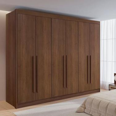 Imagem de Guarda-roupa Casal 6 Portas 6 Gavetas e 1 Gaveta com Chave Dobradiça S