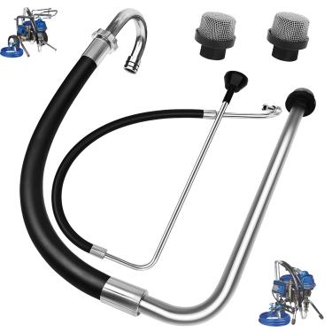 Imagem de HHLZDHH Substituição Atualizada Para Kits De Mangueira Sucção, Tubo E Linha Refluxo Pulverizador Tinta Sem Ar Graco 390, 395, 490, 495 595, Compatível Com Máquina Pintura Pulverização Tongshan T300
