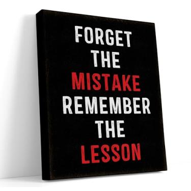 Imagem de LOLUIS Arte de parede em tela com citação positiva motivacional pronta para pendurar, decoração rústica para casa, academia, escritório