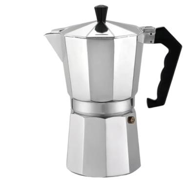 Imagem de Cafeteira Italiana de Alumínio Polido, 6 Doses, 300ml, Alça Ergonômica, Design Clássico, Preparo de Café Expresso, Prata
