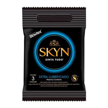 Imagem de Preservativo Blowtex Skyn Extra Lubrificado 3 Unidades