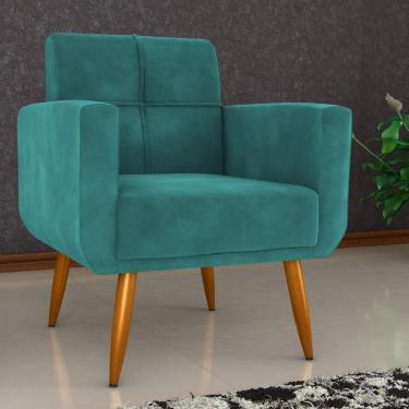 Imagem de Poltrona Decorativa Juan Veludo Verde Menta