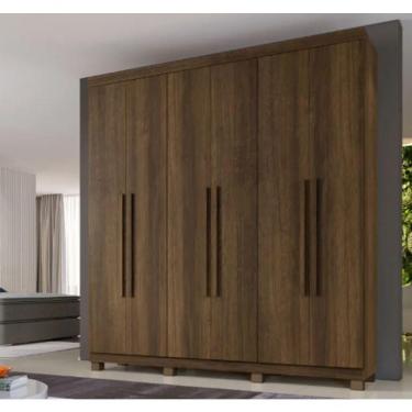 Imagem de Guarda Roupa Milão 6 Portas 100% Mdf Benetil Móveis - Imbuia
