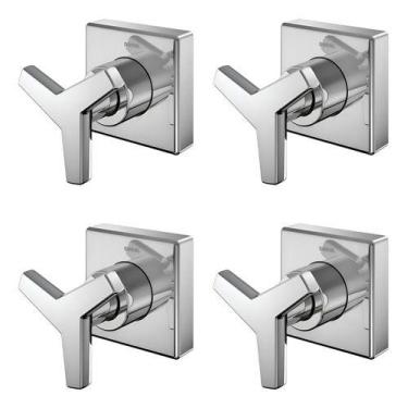 Imagem de Kit 4 Peças Acabamento Docol Para Registro Deca City Cromado Cromado P
