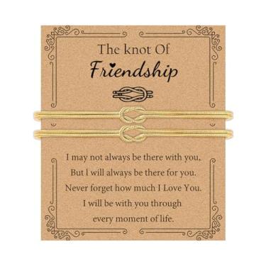 Imagem de Pulseiras combinando para casais, pulseira com nó de amor, promessa, alma gêmea, amizade, pulseiras para sempre, infinito, joias presentes para mulheres, adolescentes, ela, Small, Aço inoxidável, Sem