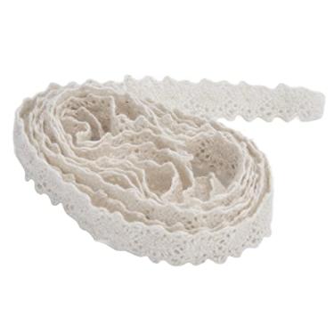 Imagem de Fita de renda 20 jardas 1.1cm de largura, macia, confortável, renda requintada para cortina, roupas, toalha de mesa, decoração de presente