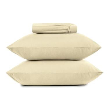 Imagem de Jogo Lencol King 3 Pcs Malha Algodão Bege Altenburg