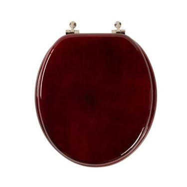 Imagem de Assento sanitário PIKlids redondo de madeira maciça vermelho mogno