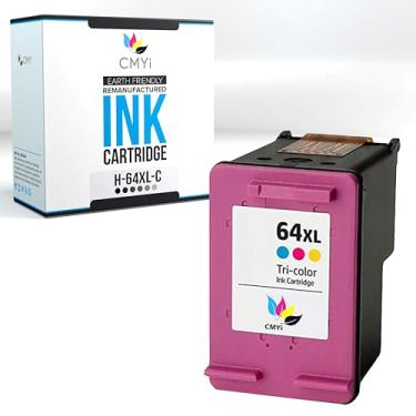 Imagem de CMYi Cartucho de tinta de substituição colorido 64XL para HP Envy 7955e, 7958e, 6234, 6252, 6255, 7134, 7155, 7158, 7822, 7832, 7855, 7858e, 6220, 6230, 6232, 62552, 6255, 6255, , 6258 , 7130