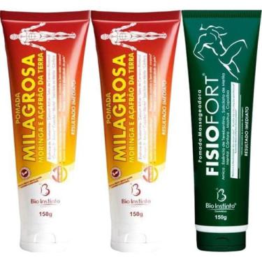 Imagem de Kit 2 Pomada Massageadora Milagrosa 150G 1 Pomada Fisiofort - Bio Inst