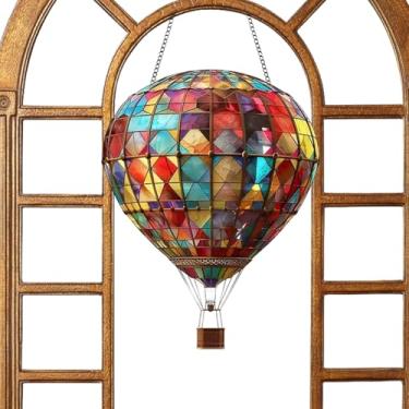 Imagem de Apanhador de sol - Decoração de janela, lanterna de balão de ar quente de acrílico plano para decoração de carro, jardim, Páscoa, aniversário, banheiro, exterior, Natal, porta, verão, casa